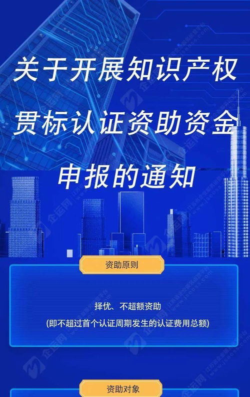 资金资助 南京市知识产权贯标认证资助资金申报已开始